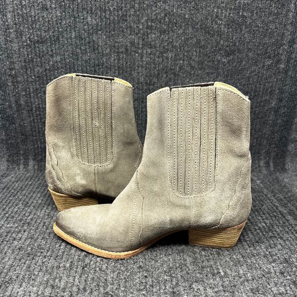 Free People Frontier Chelsea Boots Ankle Western Cowgirl Brown Suede 36 / US 6 - Picture 5 of 8